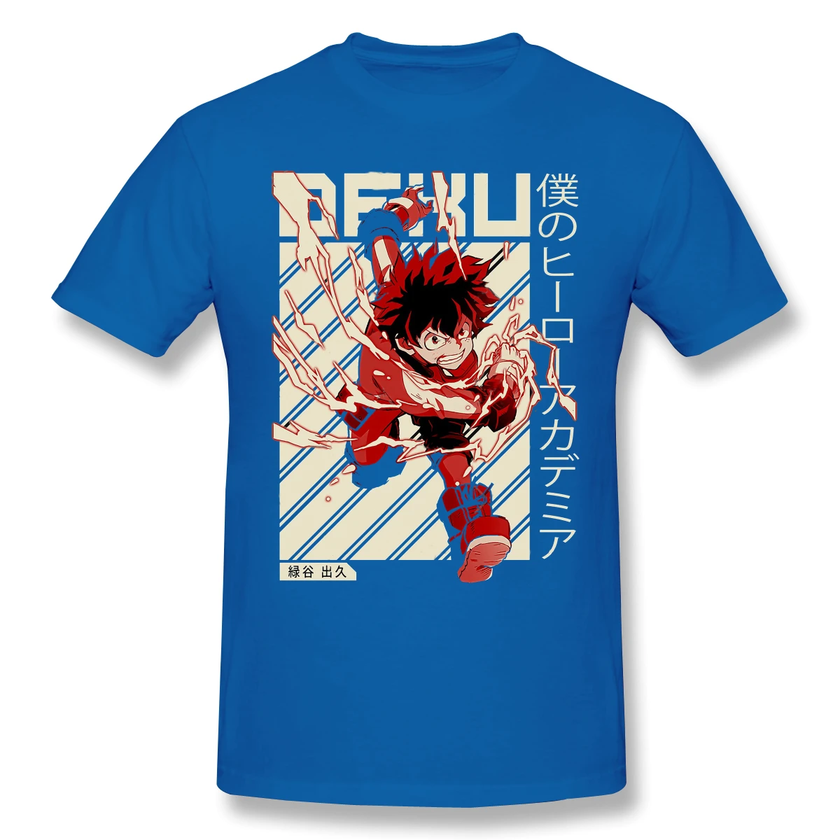

Men Clothing My Hero Academia T-Shirt Deku Midoriya Classic Fashion Short Sleeve
