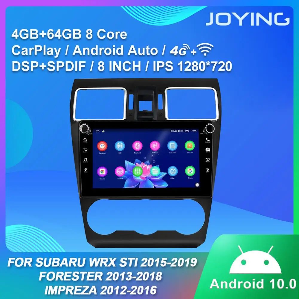 Автомобильный радиоплеер 8 дюймов GPS-навигатор Android 10 IPS для Subaru Forester 2013-2018 Impreza