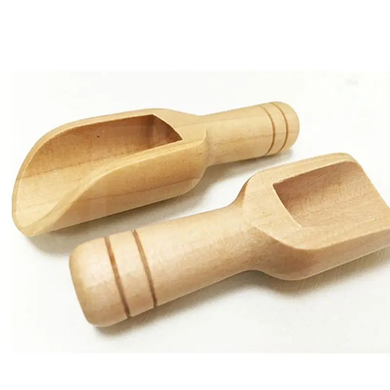 

Wood Small Little Mini Wooden Spoon Scoop Salt Sugar Condiment Cooking Tools