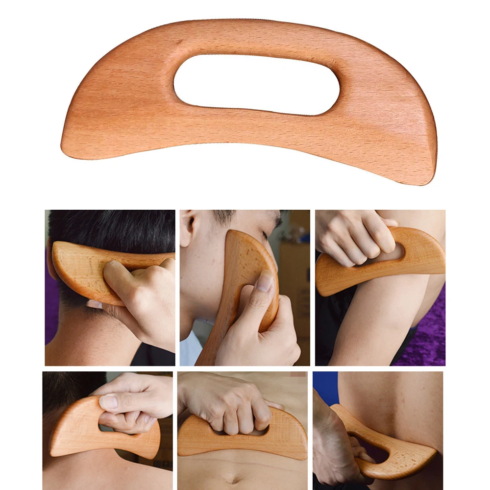 

Wooden Therapy Massage Scraping Board Lymphatic Drainage Slimming Gua Sha Scraper for Back Leg Arm Neck Shoulder Massager Tool