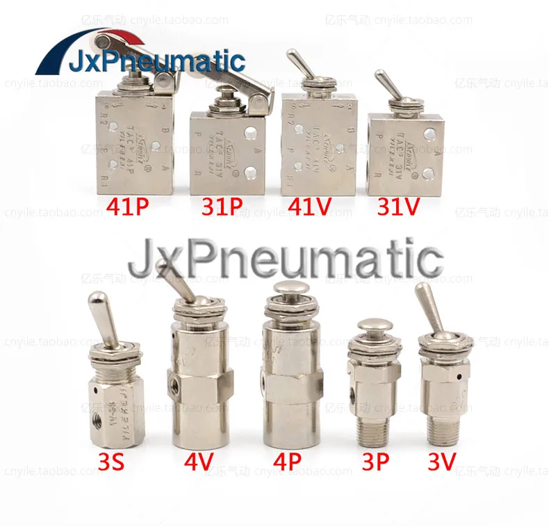 Фото Бесплатный быстроразъемный клапан TAC Тип пресса TAC2-41V TAC2-41P TAC2-31P TAC2-31V 4V 4P 3V 3P 3S Ручной кнопочный воздушный клапан включения-выключения №5