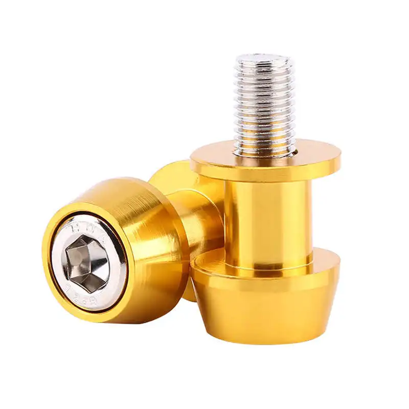 Gold 2 шт. M6 X1.5 мотоцикл ножницы с ЧПУ с поворотной ползунки для рук стенд винт для Yamaha Fz01 Fz03 Fz09 Fz10 Yzf R1 R3 R6 R25 R125 R1000 R6S - Цвет: Gold