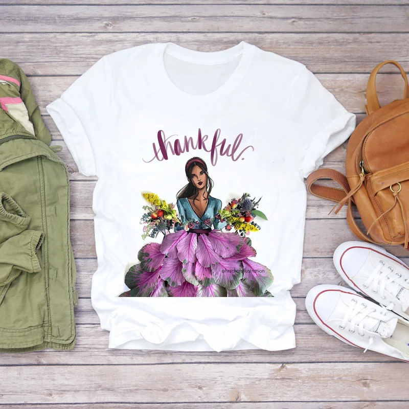 Женская футболка с принтом 3D цветок Милая коротким рукавом Harajuku женская Забавный