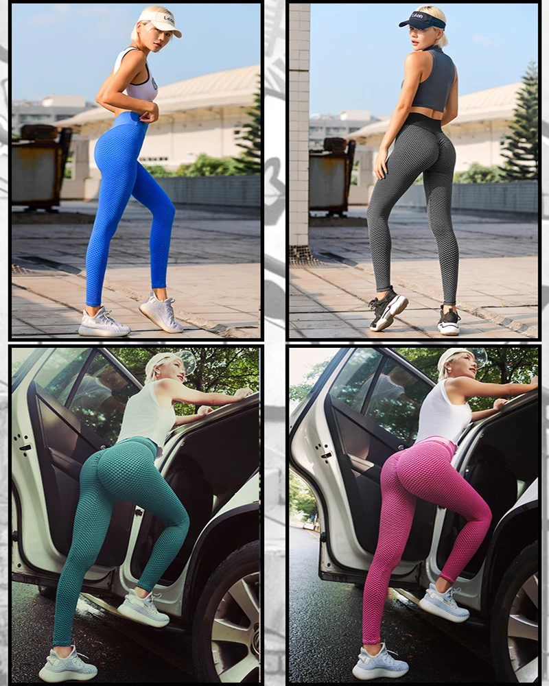 

Grid Tight Yoga Pant Girl Women Seamless High Waist Legging Fitness Push Up Clothing Slimming Pant Postnatal Body Shaper Recover
