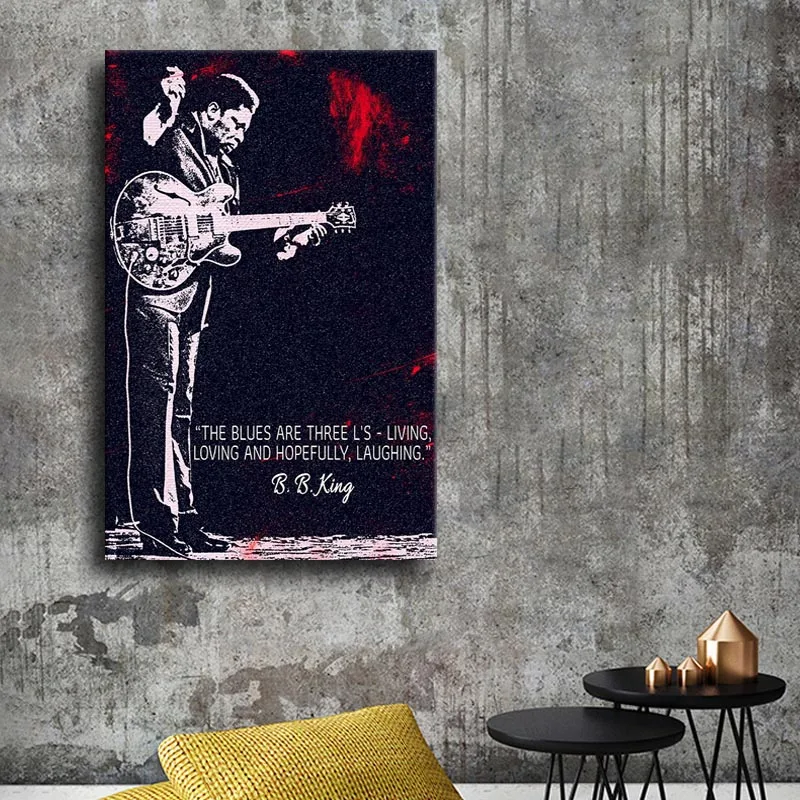 Настенная картина Singer BB.KING настенный плакат современные картины с изображением