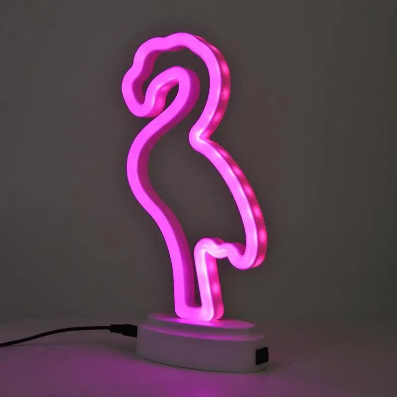 3 батарейки АА Мощный светодиодный ночник в форме розовой птицы полые