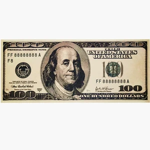 Vintage100 Dollars Posters Home Decor Detailed Antique Poster Wall Chart Retro Matte Kraft Paper Print Art Painting Wall Sticker