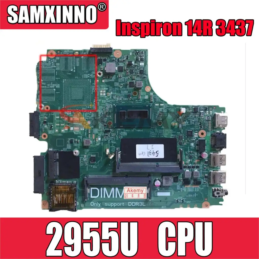 

Original Laptop motherboard For DELL Inspiron 14R 3437 5437 Core 2955U Mainboard DOE40-HSW 12307-2 PWB VKJ89 CN-09DJXD 09DJXD