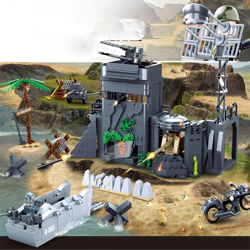 Военный танк WW2 автомобиль оружие солдаты немецкие строительные блоки Нормандия