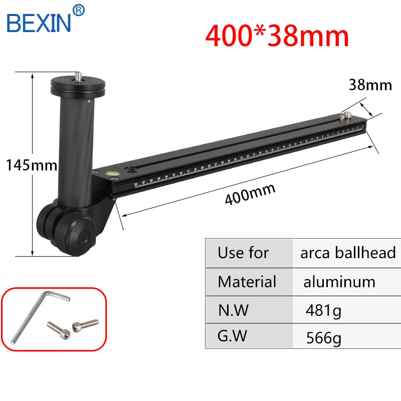 400x38mm Штатив для камеры, пластина для телеобъектива, быстросъемная пластина для dslr камеры с arca, швейцарская тарелка из углеродного волокна - Цвет: 400x38mm