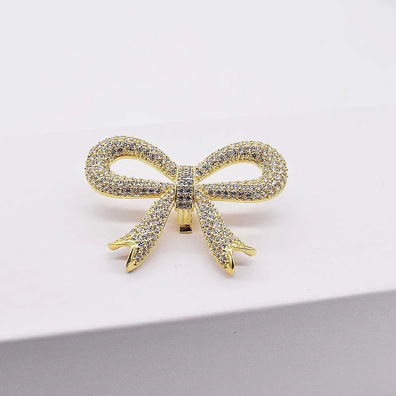 

2pcs/lot 37x27mm Women's High Qualit bow CZ-inlaid Pearl Bracelet Buckle, necklace buckle, sweater chain connection buckle