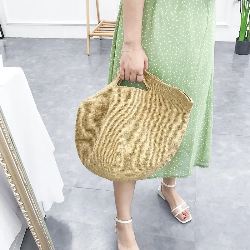 Тканая сумка Verano nuevo bolso tejido a mano rafia pura цветная primario paja bolsa тканая |
