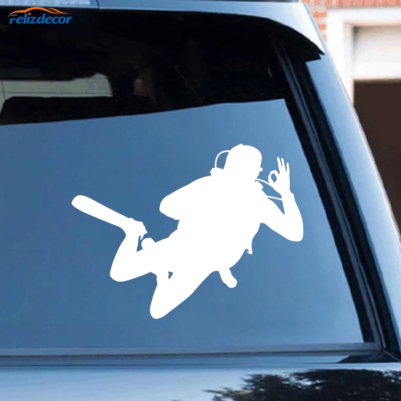 

Fashion Diving Extreme Sports Black/Silver Vinyl Car Sticker Silhouette Decor CL479