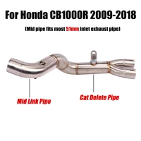 catalyst delete pipe exhaust middle link tube for honda cb1000rr 2009 2018 connecting section tube stainless steel slip on