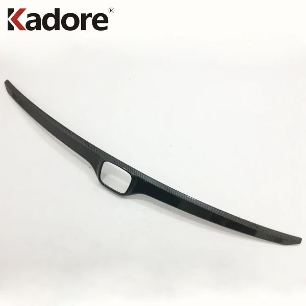 Carbon Fiber plastic For CRV CR-V Carbon Fiber Trim Rear Trunk Lid Cover Tailgate Strip Back Door Boot Garnish Accessories - Цвет: Carbon Fiber plastic