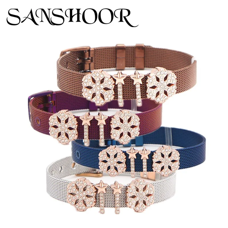 SANSHOOR DIY Ювелирные изделия специальный двойной снежинка и фея Бар шаблон Подвески