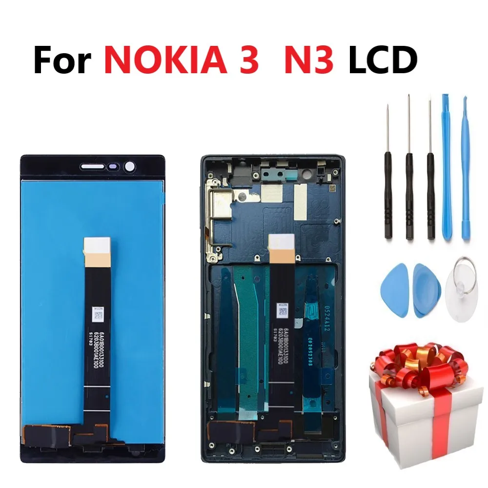 

Оригинальный ЖК-дисплей для Nokia 3 N3 TA-1020 TA-1028 TA-1032 TA-1038, ЖК-дисплей с сенсорным экраном и дигитайзером в сборе для Nokia3, ЖК-рамка