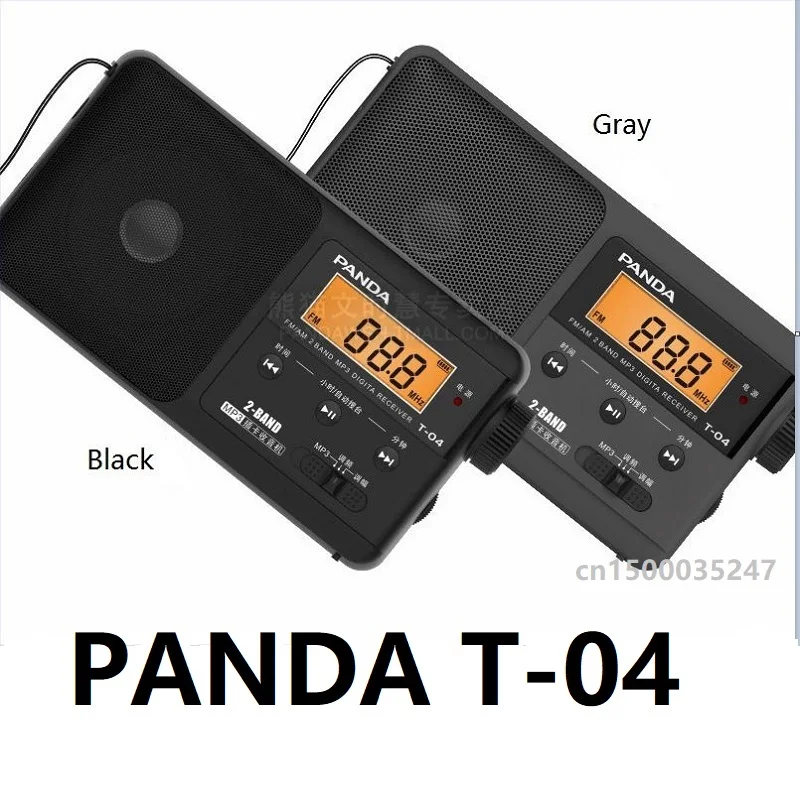 Панда T-04 с цифровым дисплеем и радио USB TF карты играть MP3 FM AM Два диапазона литий