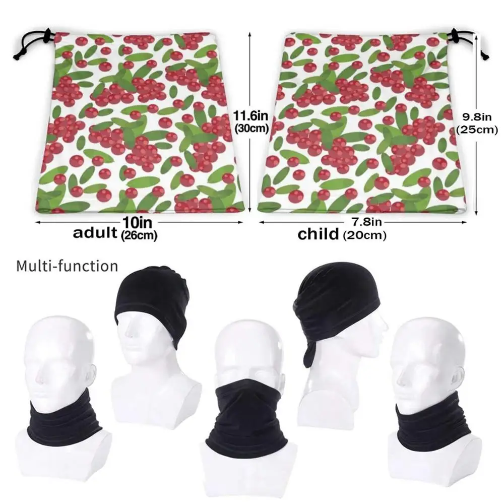 Шаблон с клюквой на открытом воздухе езды велосипеде рыбалки мотоцикле шарф