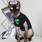 Одежда для сфинкса, кошки, весна-лето, 100% хлопок, футболка, одежда для сфинкса, кошки, котенка, пришельца, узор, модная одежда, пальто сфинксу