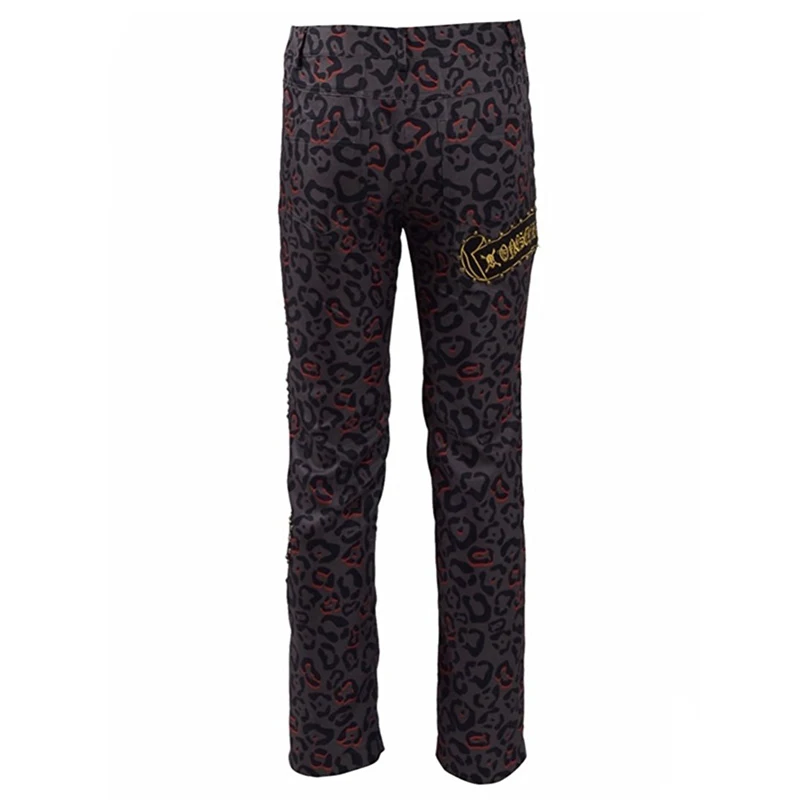 

Cossky Prompto Argentum Cosplay Costume Men's embroidered pattern Pants Final Fantsy Leopard print Pants