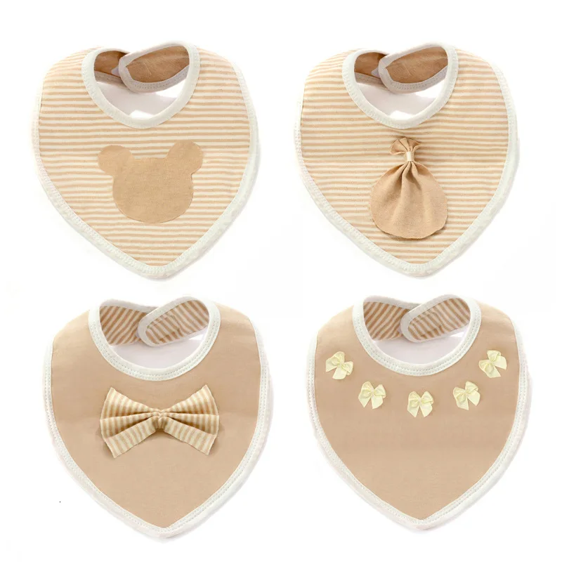 

Baby Scarf Bandana Bibs Burp Cloth Kids Soft Cotton Waterproof Triangle Cute Double-deck Feeding Stuff Saliva Cartoon Newborn