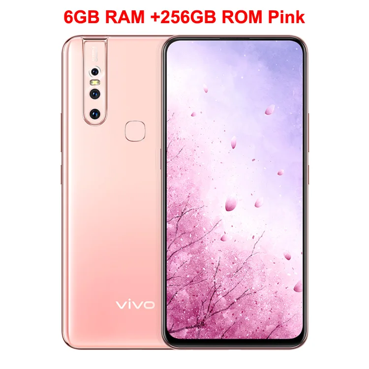Pink 6GB 256GB Vivo S1, мобильный телефон, 6,53 дюймов, экран, 6 ГБ ОЗУ, 256 Гб ПЗУ, Helio P70, четыре ядра, Android 8,1, три камеры, 3940 мАч, смартфон - Цвет: Pink 6GB 256GB