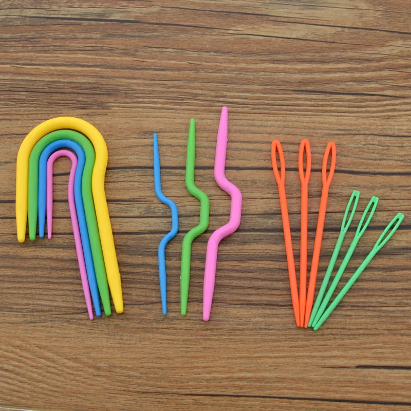 

Curved Crochet Hooks Plastic Knitting Needles for Manual Scarf Sweater U-shaped Twist Weaving DIY Sewing Tools Accessory G