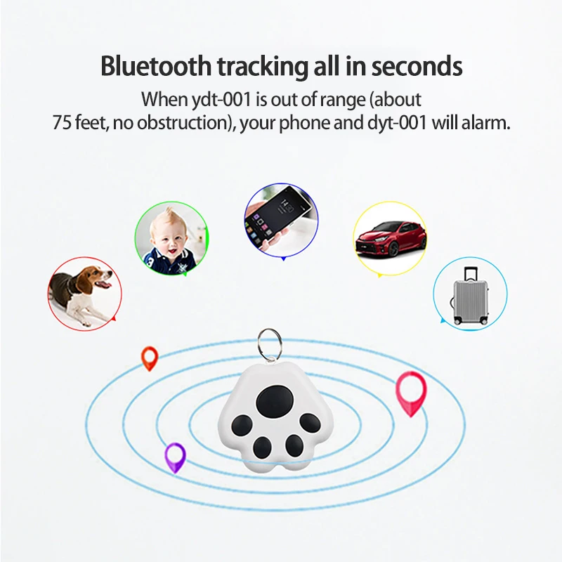 Смарт GPS трекер для детей брелок с Bluetooth датчик сигнализации защита от потери