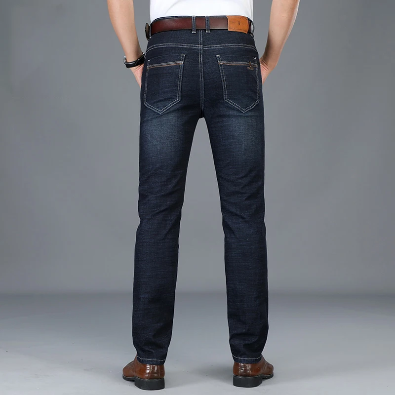 VOMINT высококачественные мужские джинсы плотные Стрейчевые прямые из денима