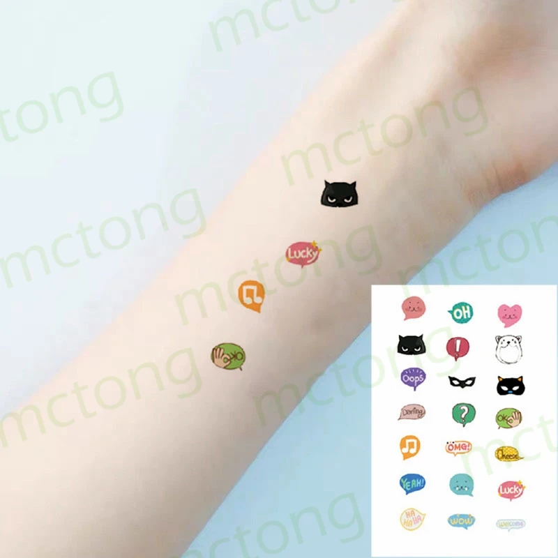 Водостойкая наклейка Временные татуировки s творческая Геометрия волк тату Луна