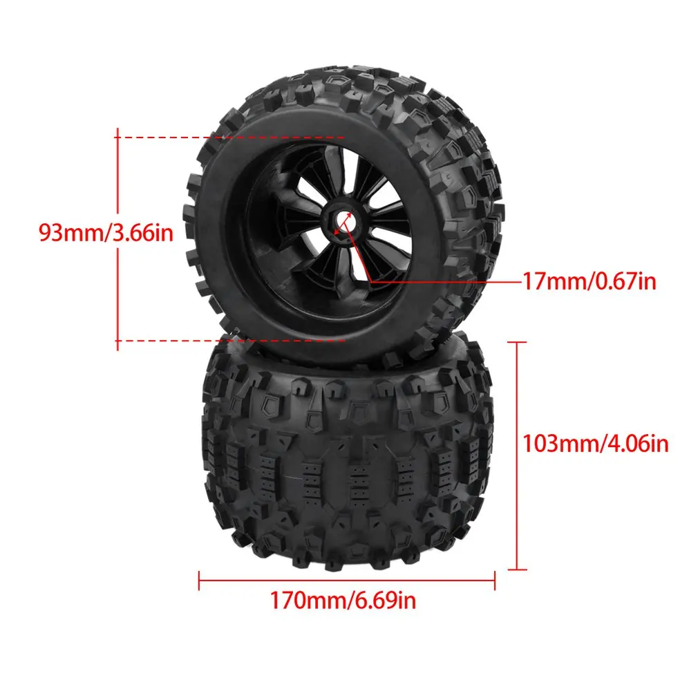 

1/8 Monster Truck Wheels Tires For Redcat Rovan HPI Savage XL MOUNTED GT FLUX HSP ZD Racing 1/8 Monster Truck