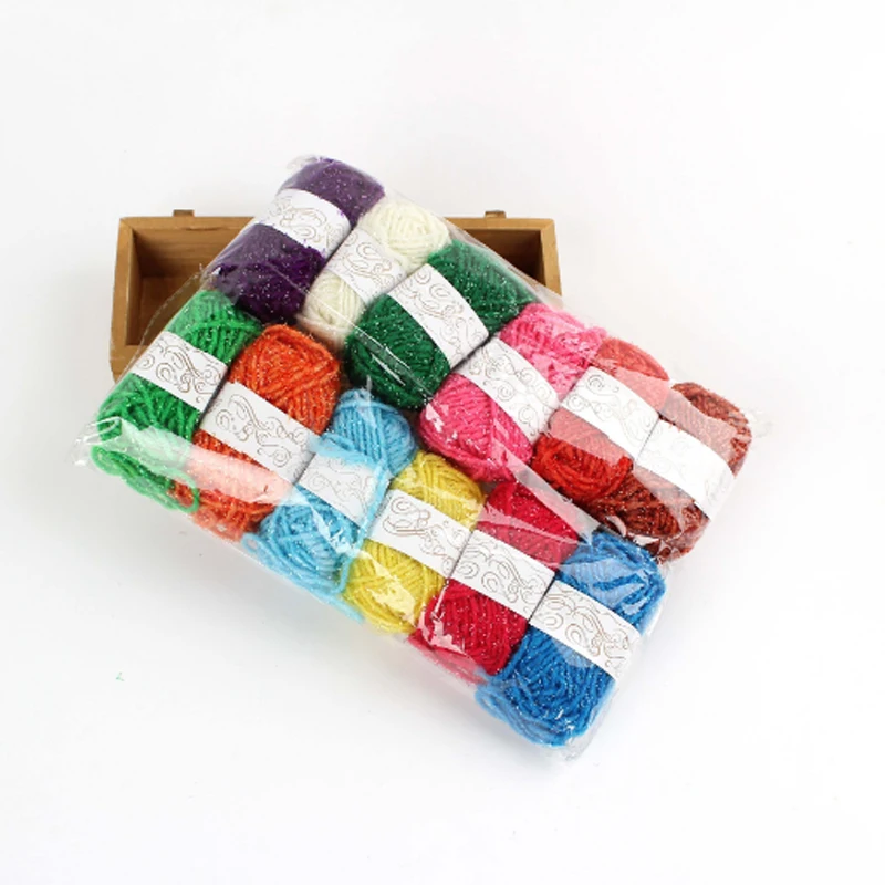 12 шт./компл. 100% крученая хлопковая Мягкая шерстяная пряжа чесаная детская