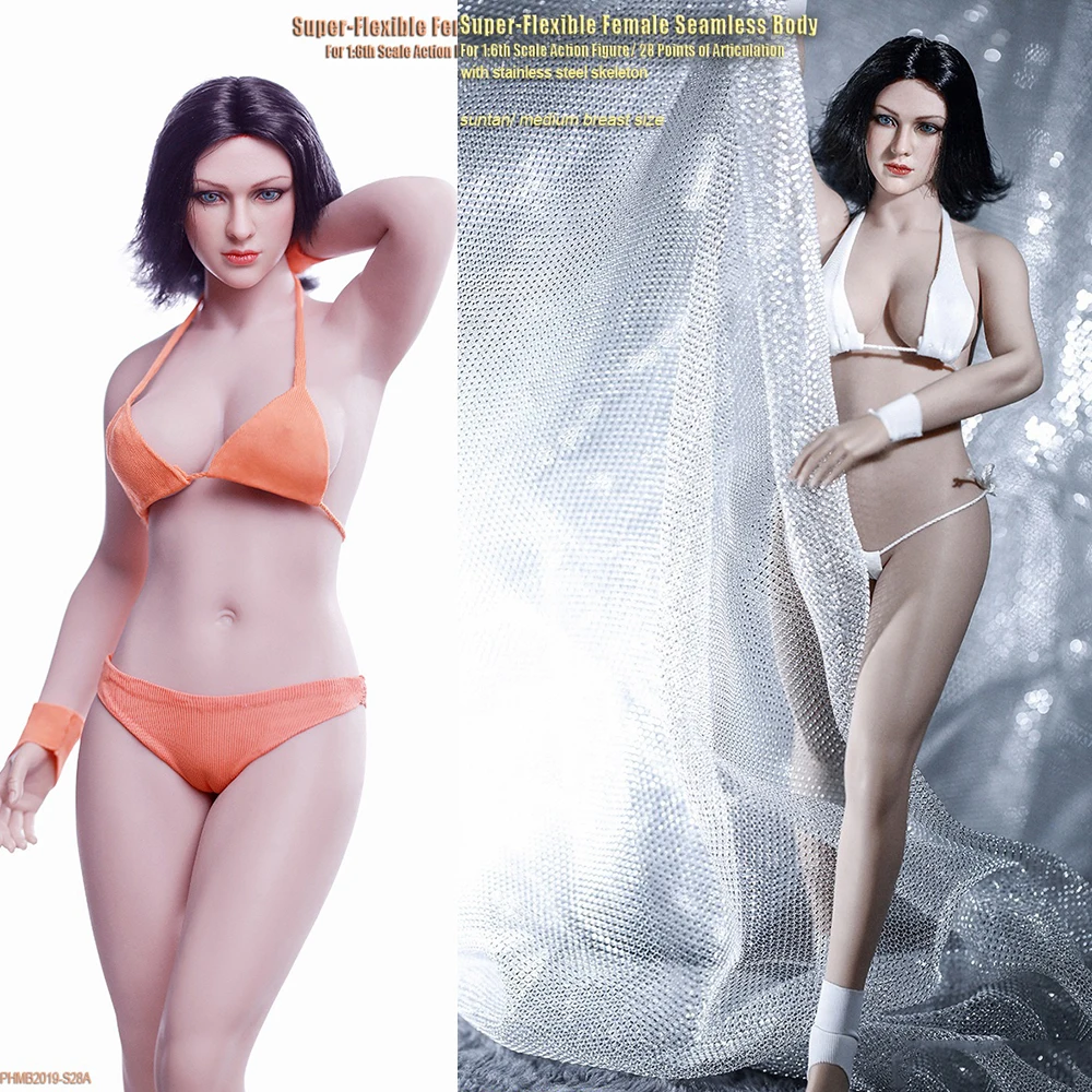 

27.8CM TBLeague S28A S29B 1/6 Female Seamless Plump Body Micro Girl Pale/Suntan Skin Fat Body with Stainless Steel Skeleton