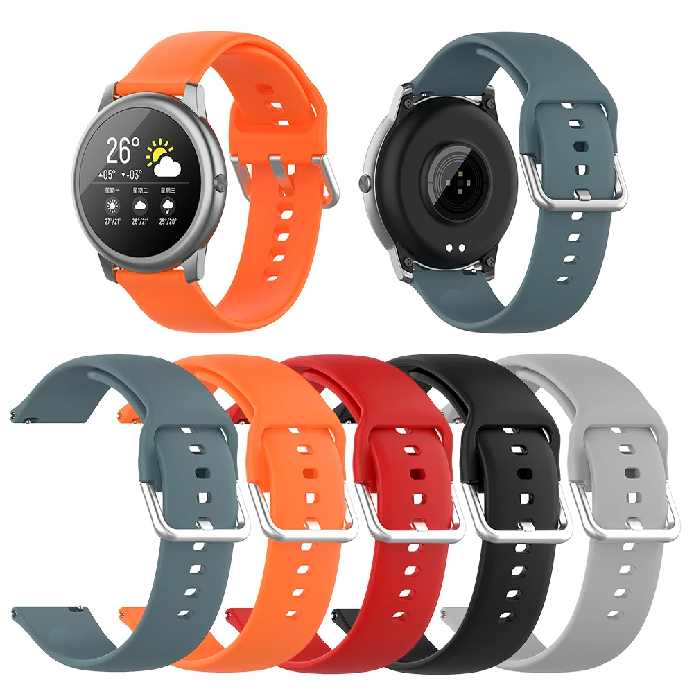 Силиконовый мягкий спортивный ремешок для смарт-часов браслет элегантные часы