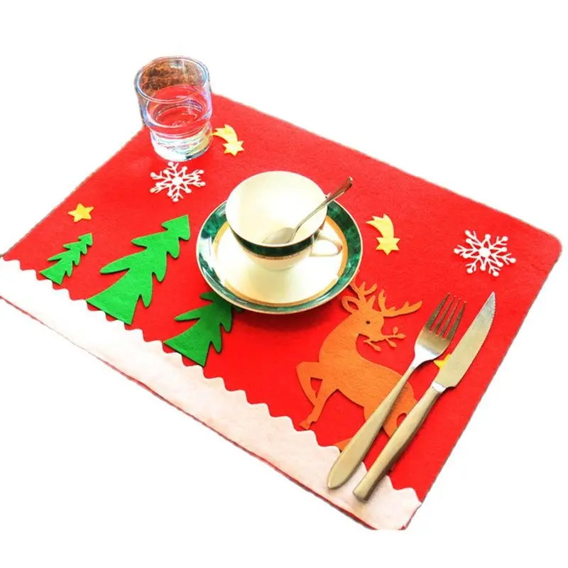 Рождественский Настольный коврик из плотной ткани с рисунком настенные
