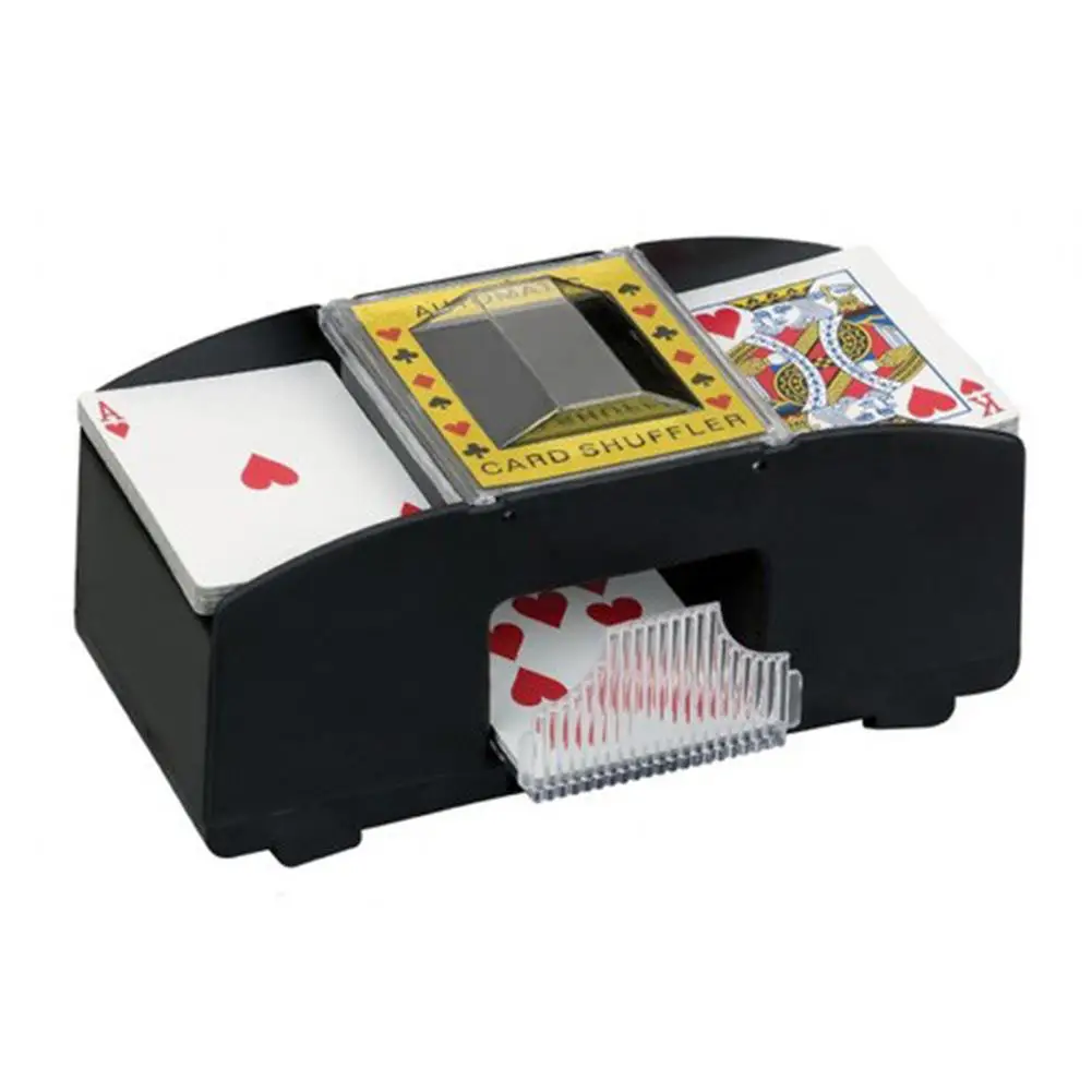 Card Shuffler Board Game Poker Playing Cards Wooden Electric Automatic For Deck Games Happy Party | Спорт и развлечения