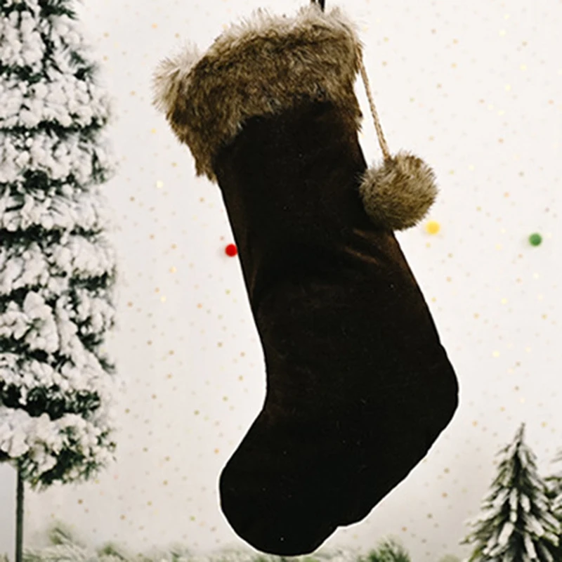 Рождественский орнамент блестящая собака чулок Рождественская елка подвеска