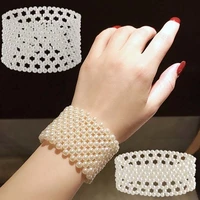 aiyanishi classic wide multilayer white freshwater pearl bracelets for womens party gifts fine jewelry wholesale