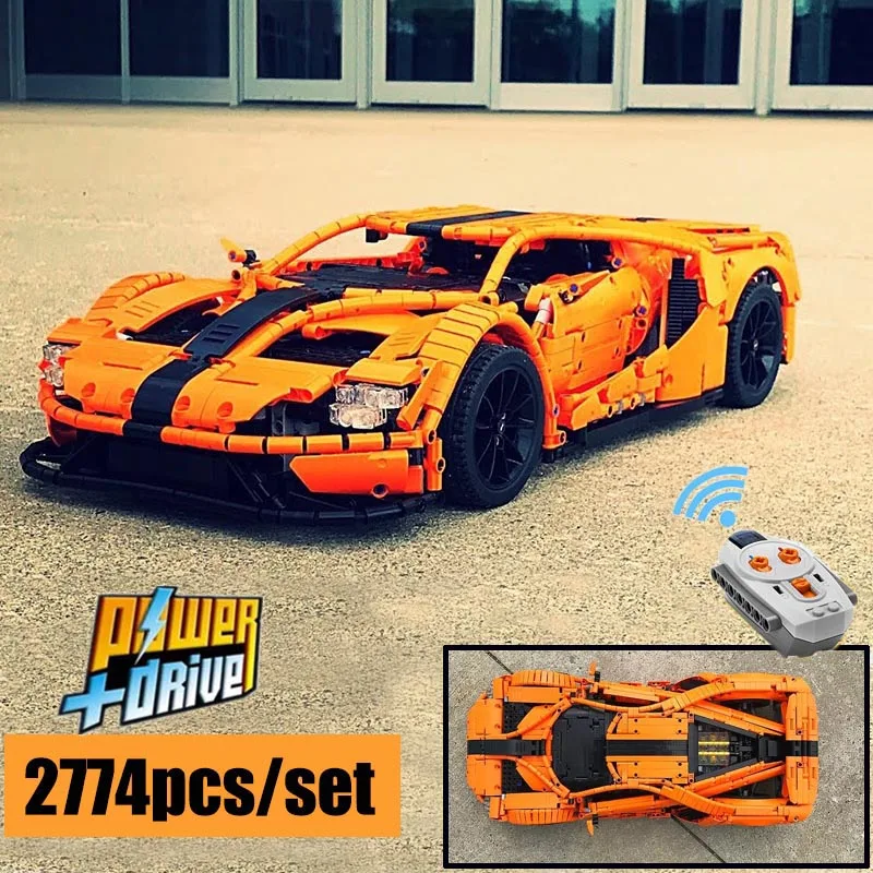 MOC FORD GT спортивный автомобиль MOC-10792 RC двигатель мощность Функция автомобиль подходит строительный блок кирпичи модель детские игрушки подарки