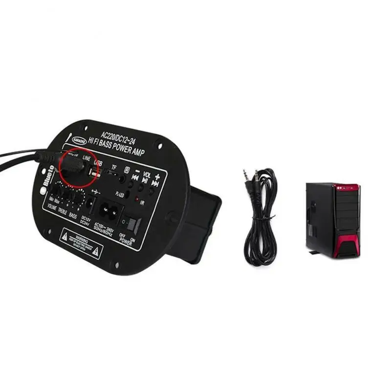 Плата усилителя мощности Bluetooth усилитель USB ЦАП FM-радио TF-плеер 2021 30 Вт мощный