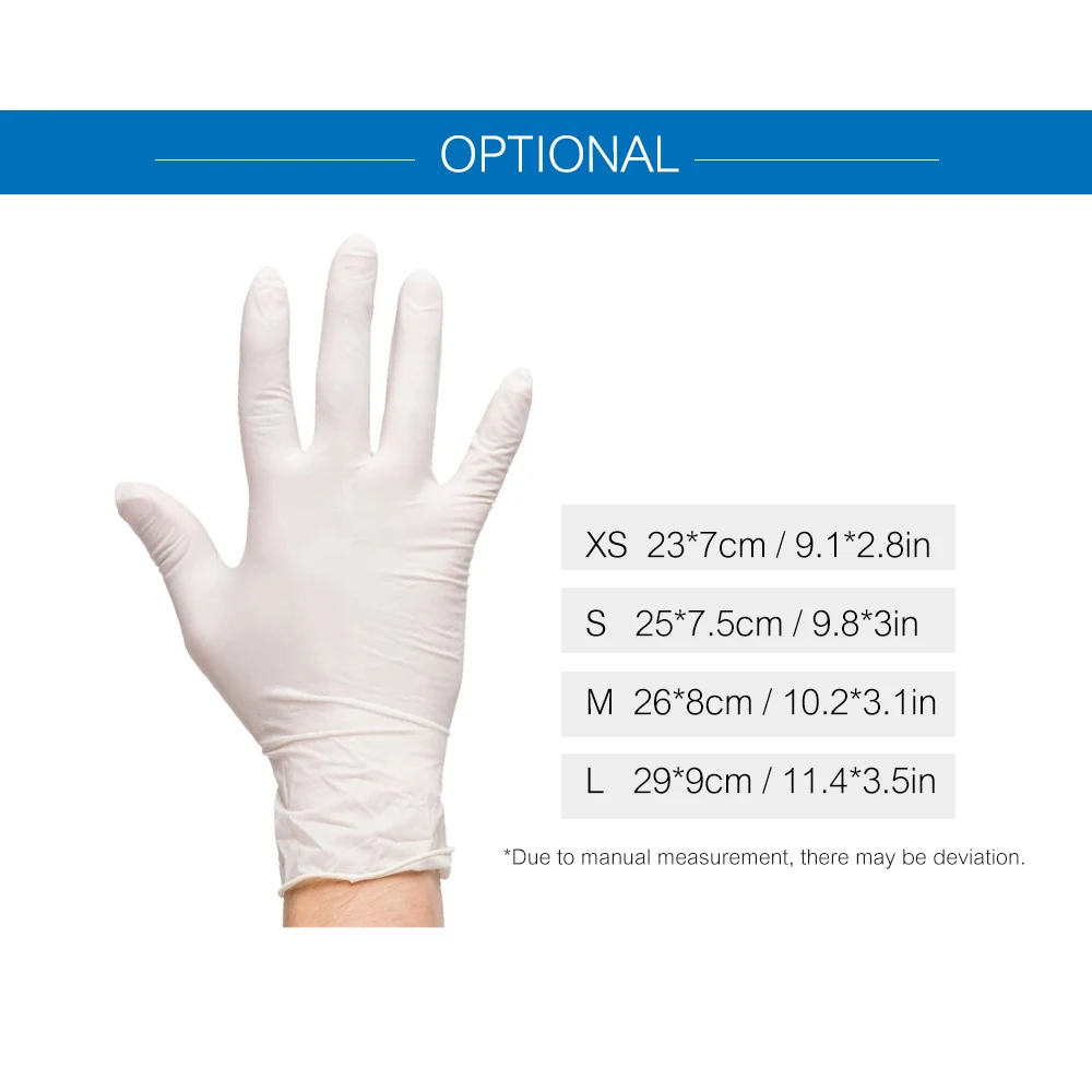 100 шт./корт. Одноразовые перчатки из ПВХ без пудры для дома ресторана кухни