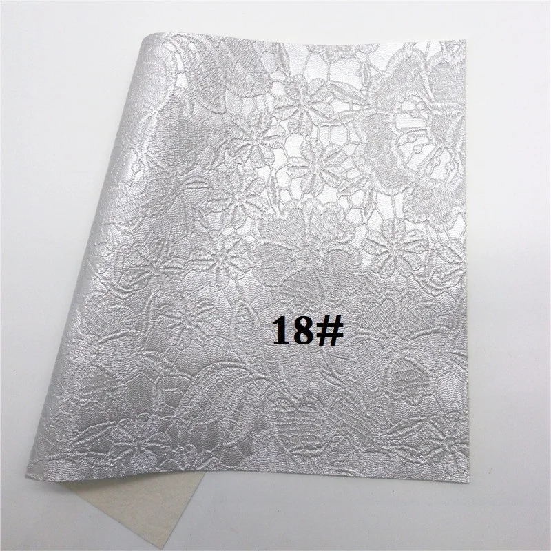 18 Glitterwishcome 21X29 см A4 размер винил для бантов Радужное тиснение цветы кожа ткань искусственная кожа листы для бантов, GM604A - Цвет: 18