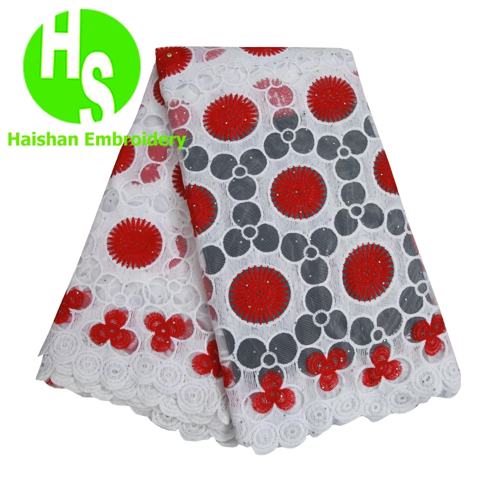 

Нигерийская кружевная ткань 2020, Высококачественная кружевная тюль, французское красное африканское кружево, кружевная Ткань 5 ярдов для св...