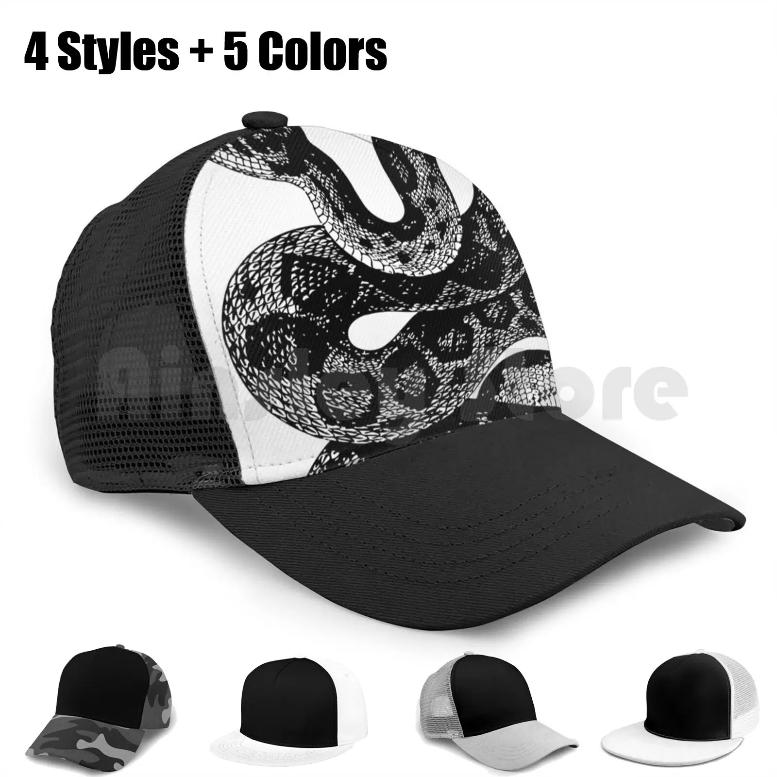 

Винтажная бейсболка с изображением змеи и снека, регулируемая, в стиле хип-хоп