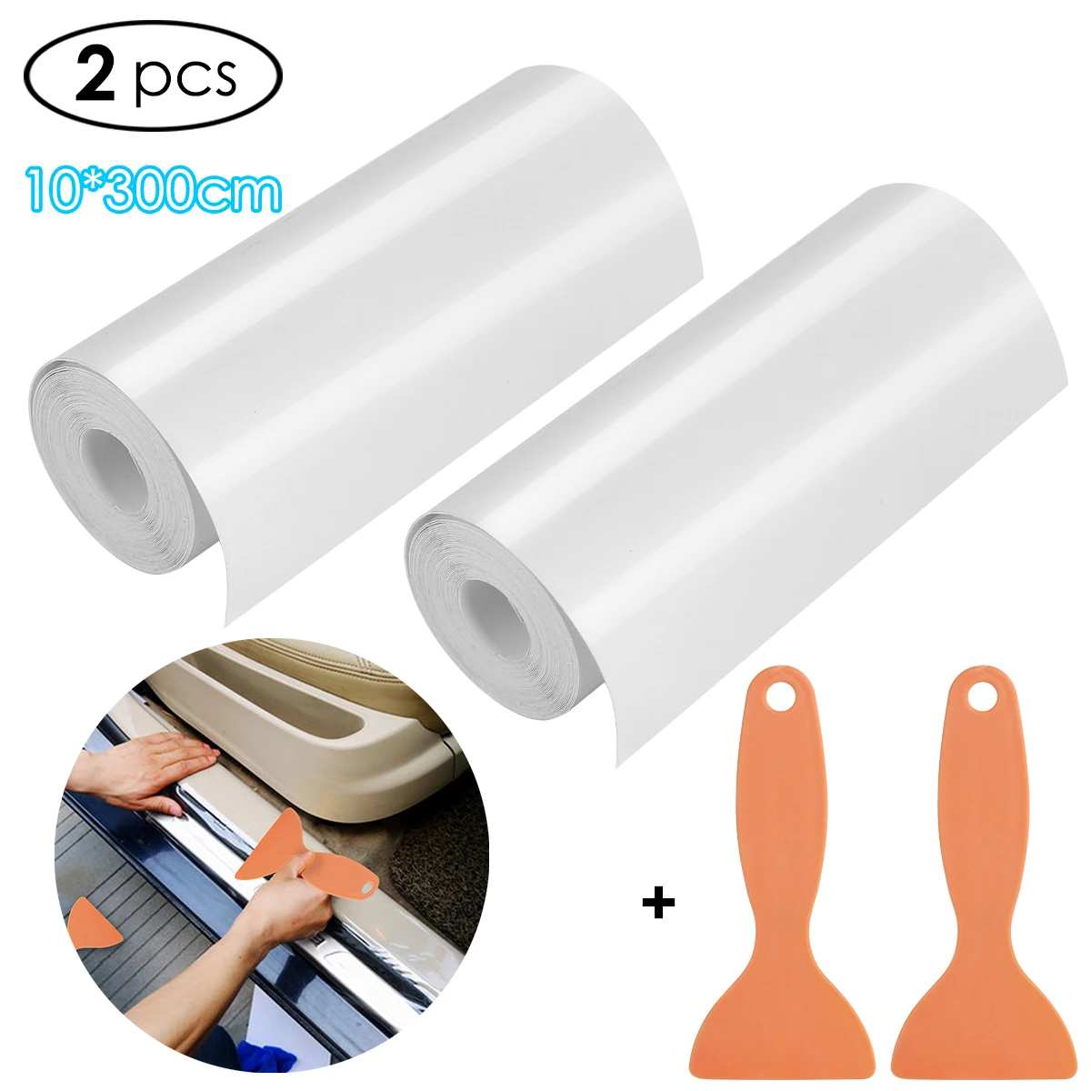 

2Pcs Car Paint Protection Film Transparent Anti-Scratch Paint Protective Film Car Paint Protection Film Car Paint Protection