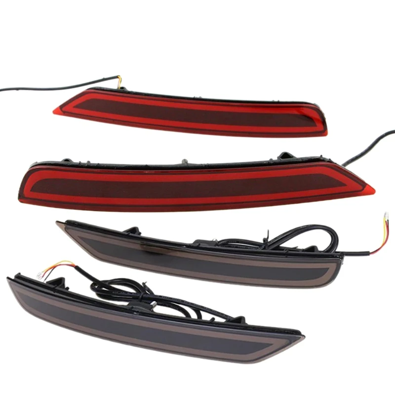 

New1 Pair LED Rear Bumper Reflector Tail Light for Subaru Forester 2008-2019 Driving Brake Signal Fog Lamp