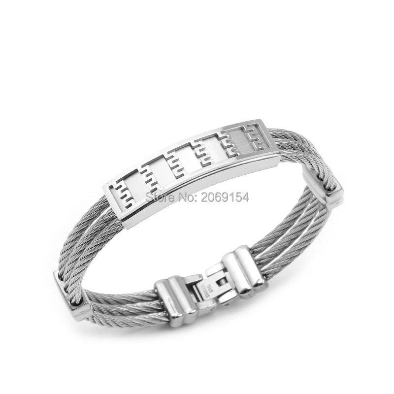 Стальной мужской браслет очаровательные ювелирные изделия титановый новая