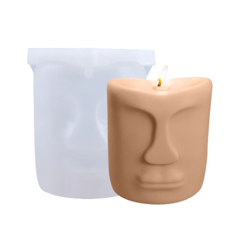 

Diy Handmade and Simple Abstract Portrait Aromatherapy Gypsum Mold Abstract Face Facial Candle Silicone Mold Candle Mold