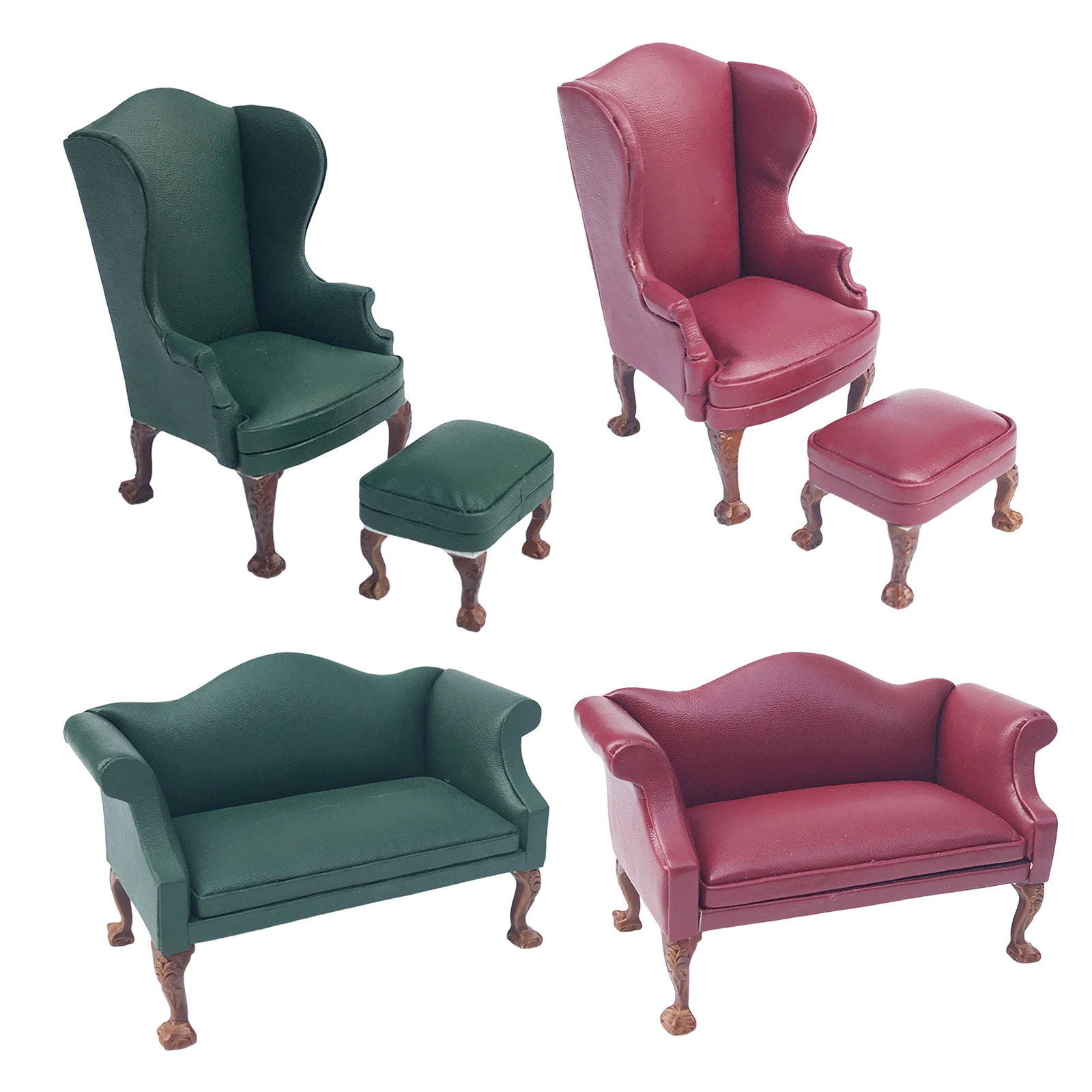

Modern 1/12Scale Miniature Dollhouse PULeather Armchair Sofa Chair Furniture